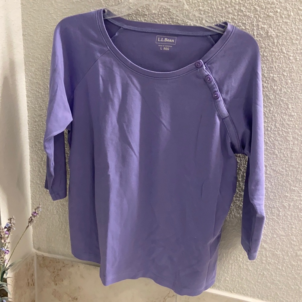 LL Bean 3 button top